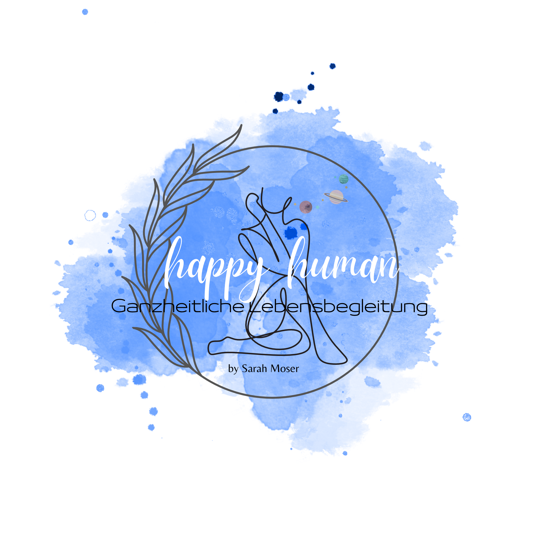 happy human blau